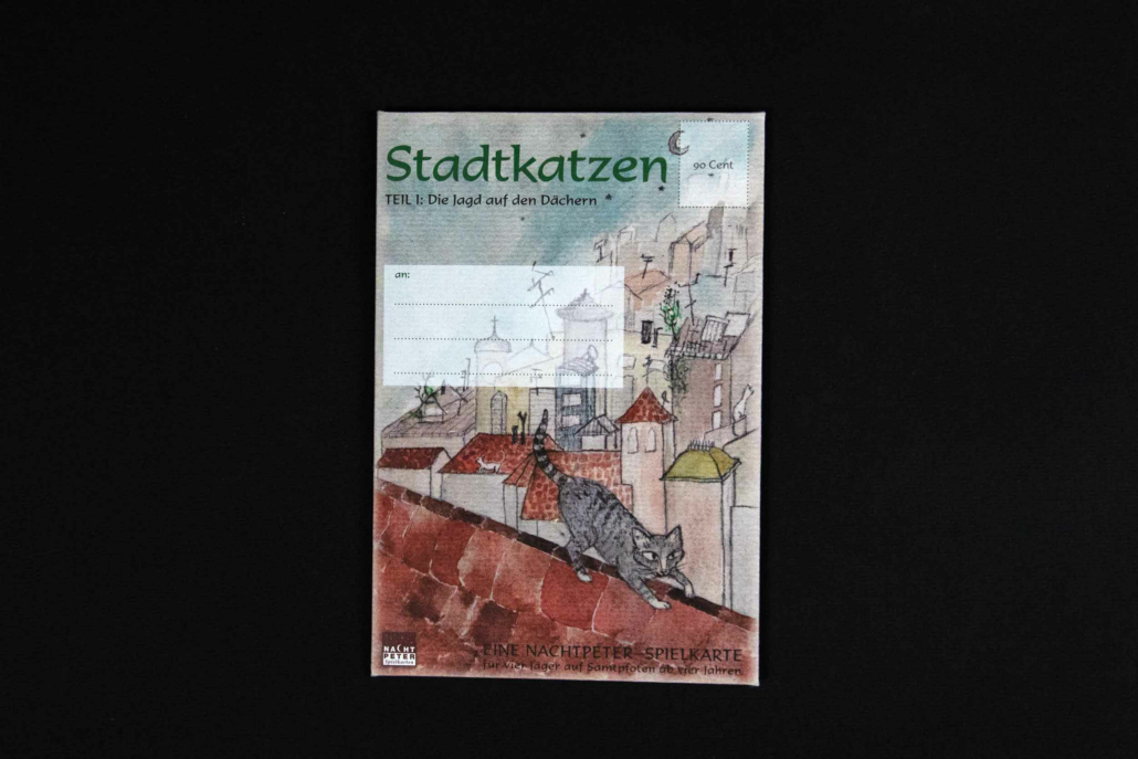 Nachtpeter Spielkarte "Stadtkatzen, Teil 1"